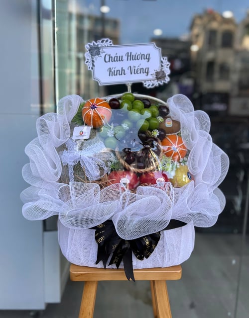 Giỏ trái cây đám tang cao cấp KF407