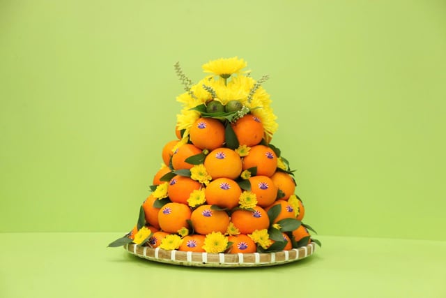 Mâm quýt Úc dâng lễ 5 tầng