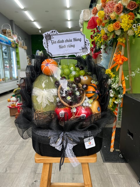 Giỏ trái cây đám tang cao cấp KF406
