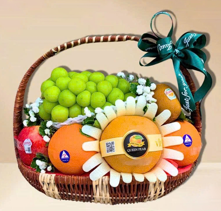 Giỏ Thuyền Trái Cây Cao Cấp - Quà Tặng Sang Trọng KF249