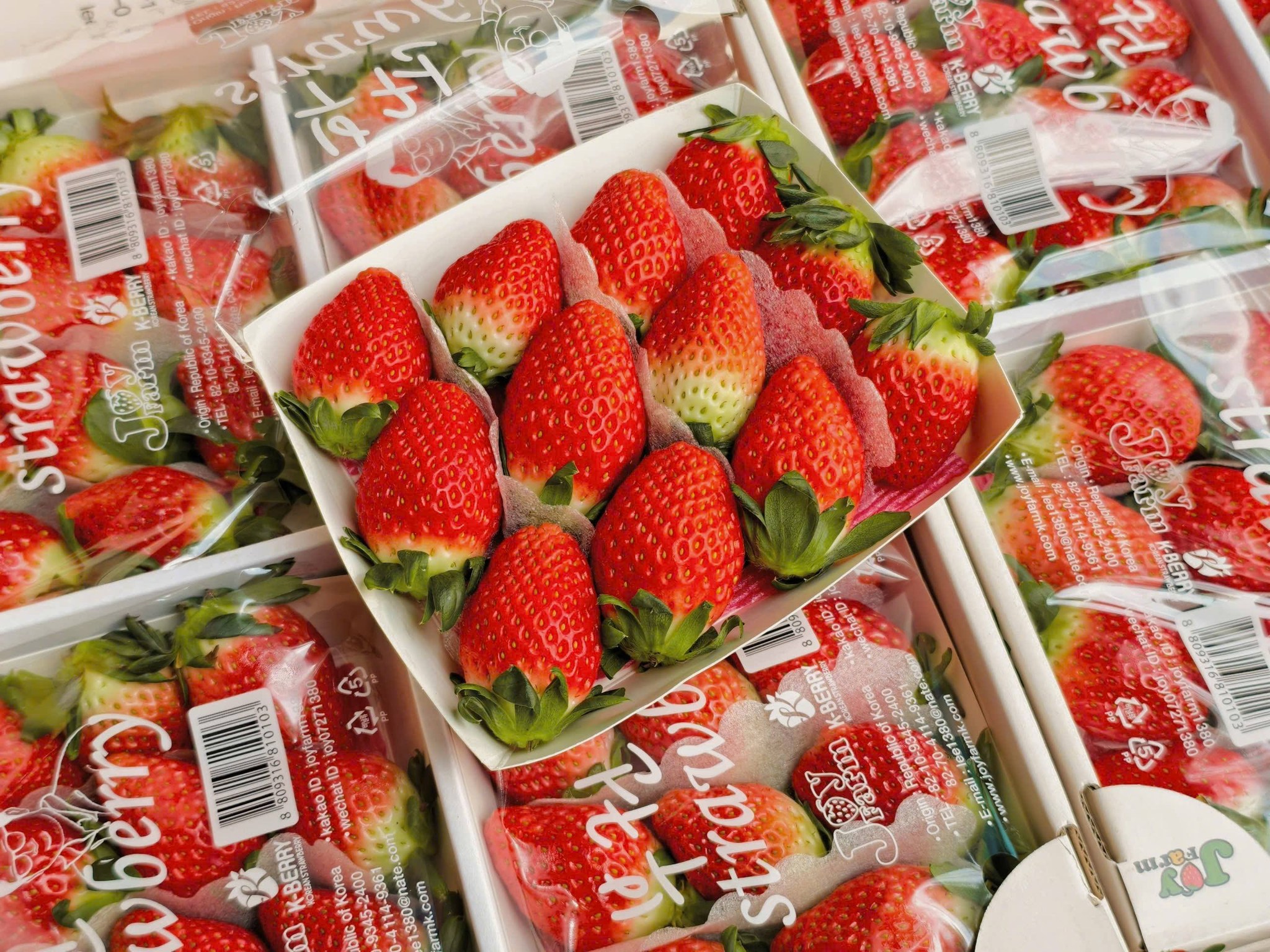 Dâu Hàn Quốc Joyfarm Thùng 4 Hộp x 330gr