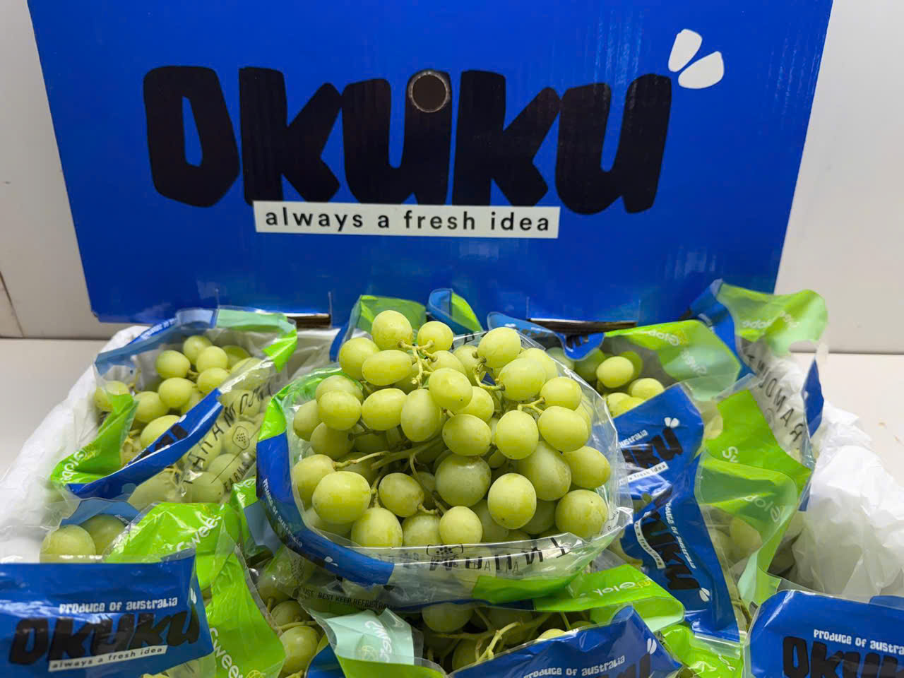 Nho Xanh Úc Okuku Sweet Globe