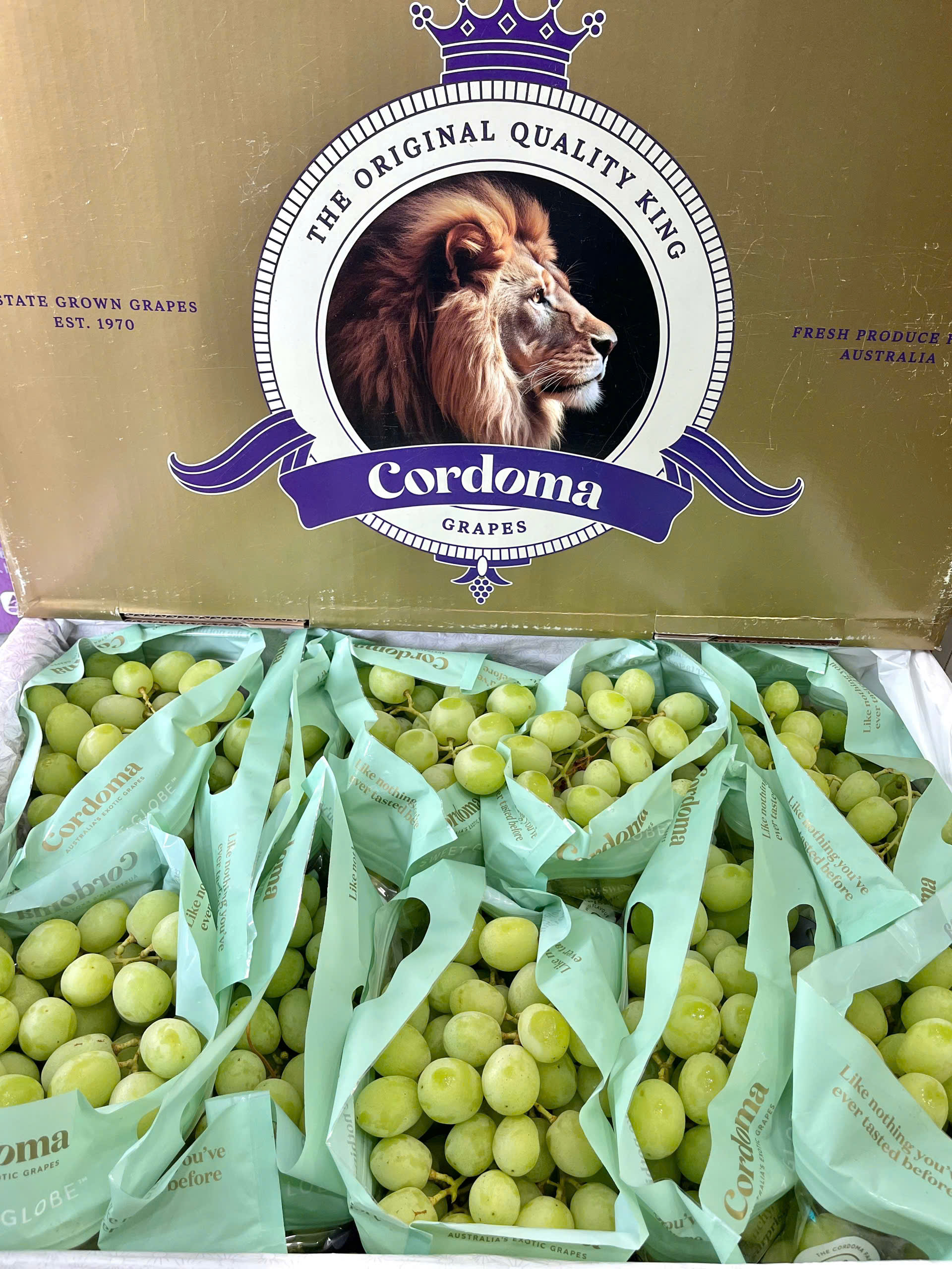 Nho Xanh Úc Cordoma Sweet Globe