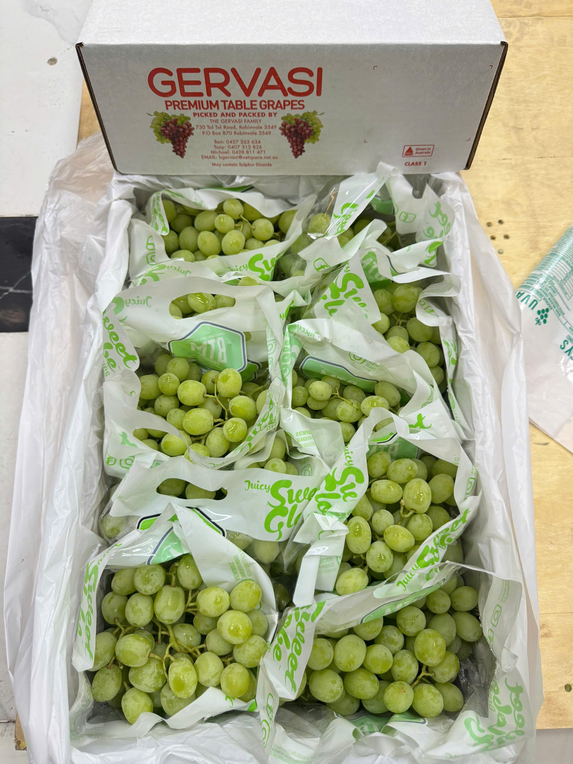 Nho Xanh Úc BTM Sweet Globe