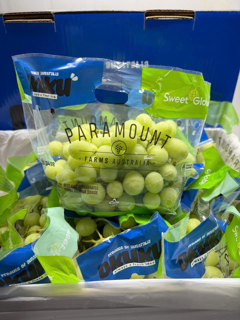 Nho Xanh Úc Okuku Sweet Globe