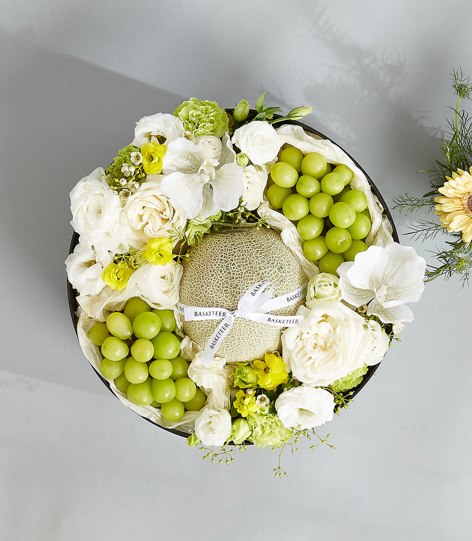 Hộp Trái Cây Kết Hợp Hoa Tươi Cao Cấp KF297