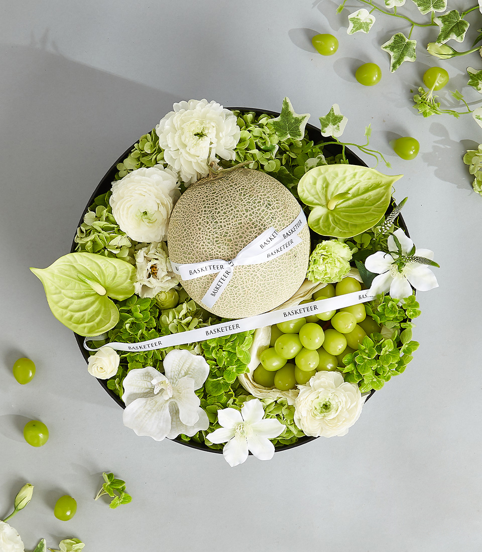 Hộp Trái Cây Kết Hợp Hoa Tươi Cao Cấp KF292