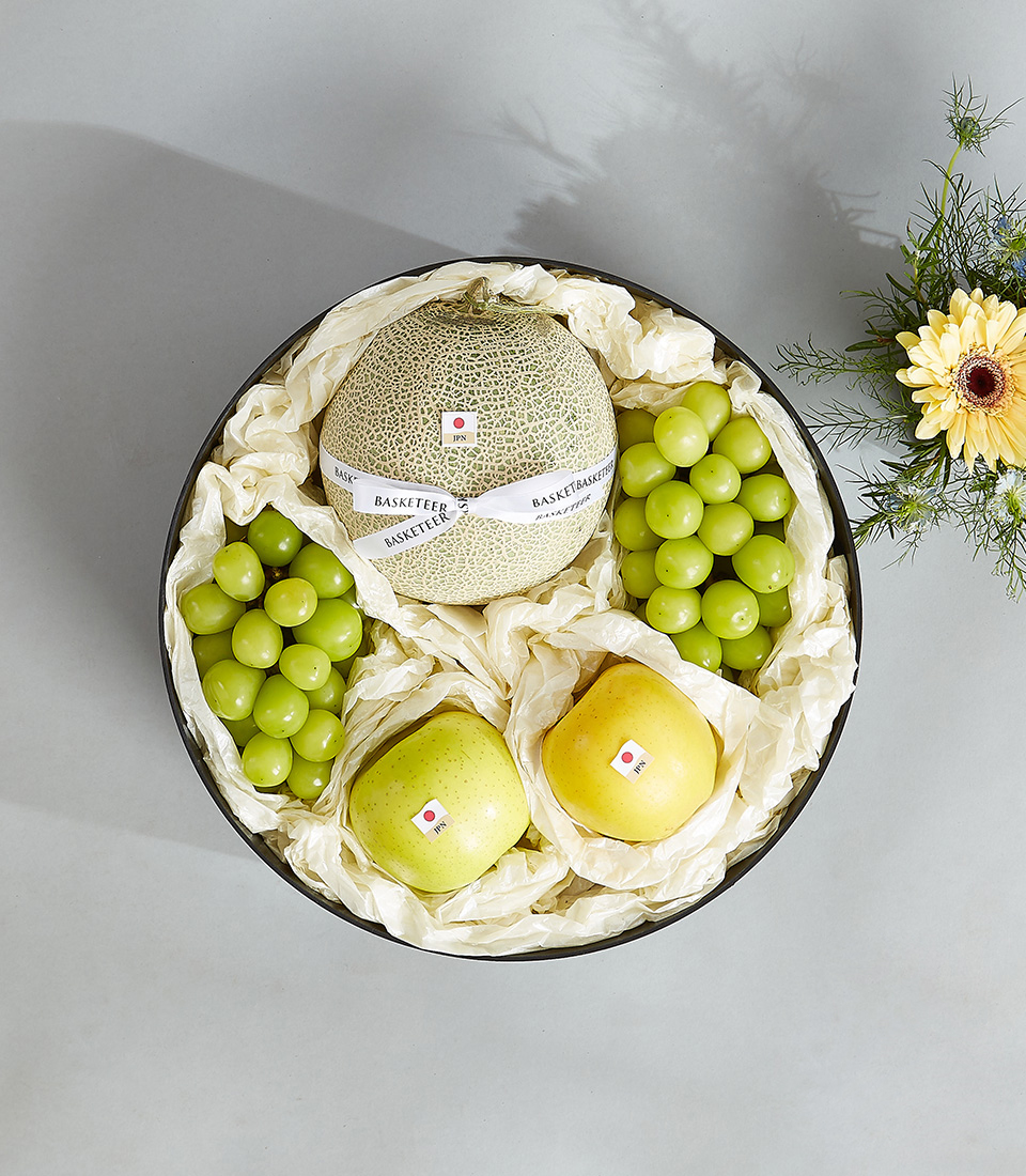 Hộp Trái Cây Kết Hợp Hoa Tươi Cao Cấp KF294