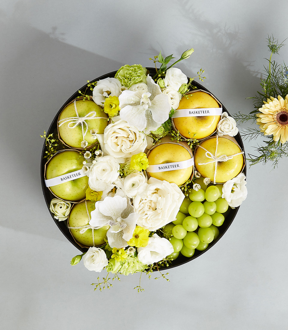 Hộp Trái Cây Kết Hợp Hoa Tươi Cao Cấp KF298