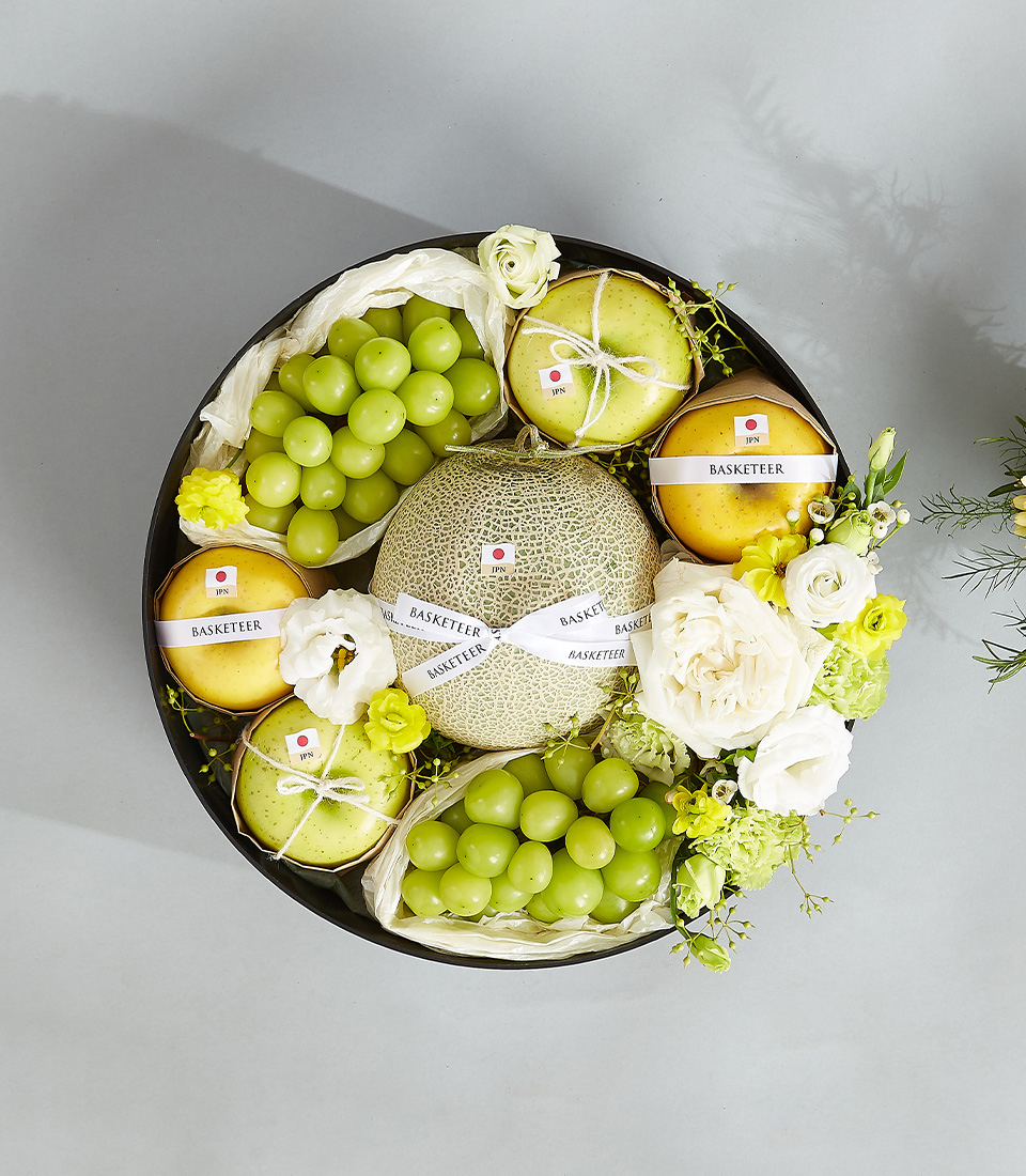 Hộp Trái Cây Kết Hợp Hoa Tươi Cao Cấp KF304