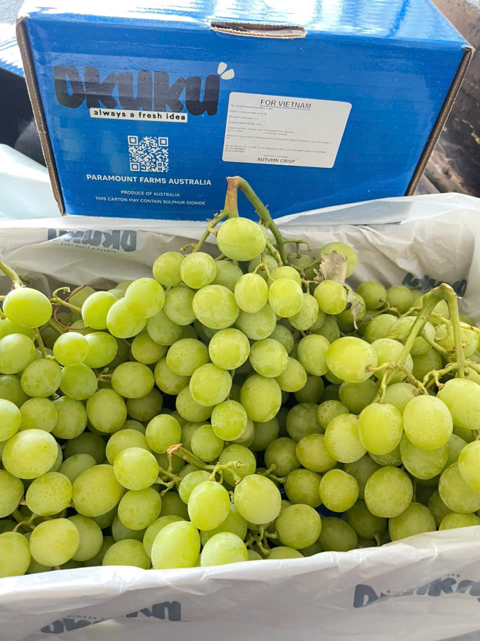 Nho Xanh Úc Okuku Autumn Crips